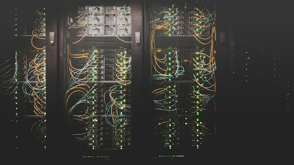Server racks inside a data centre